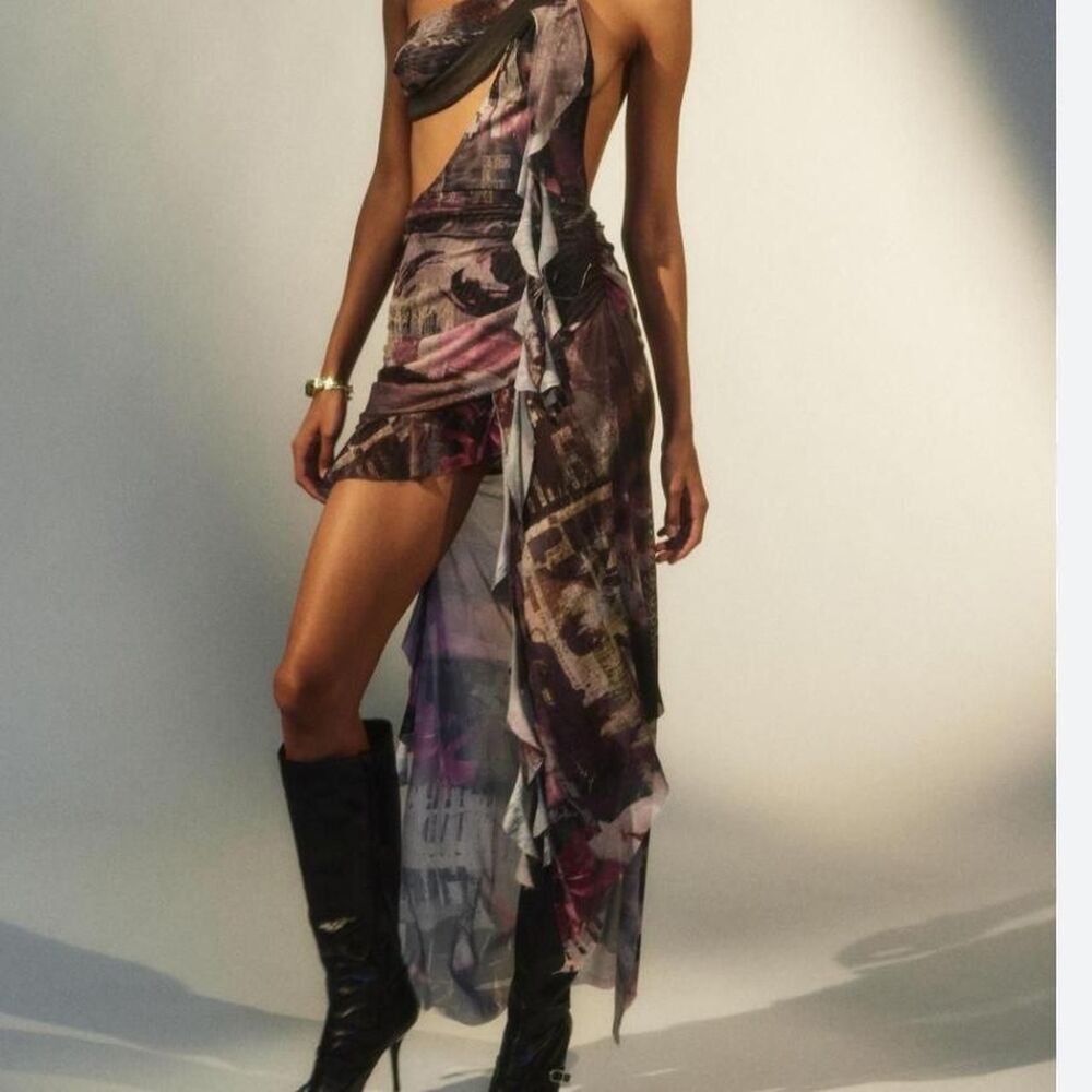 Jaded London Void One-Shoulder Maxi Dress